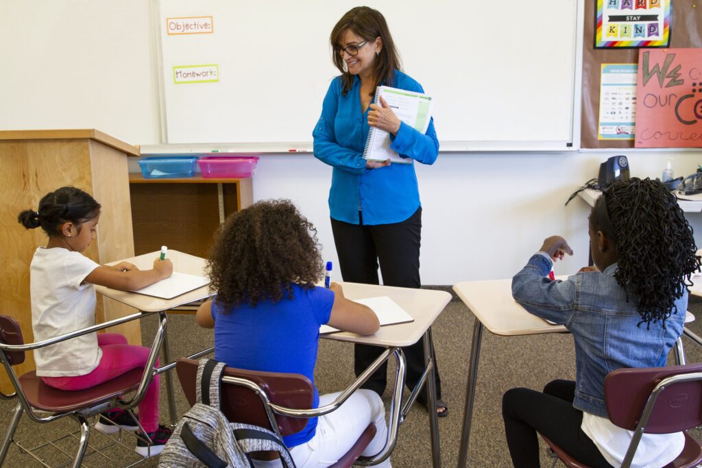 K-3 Teacher in classroom-Direct Instruction
