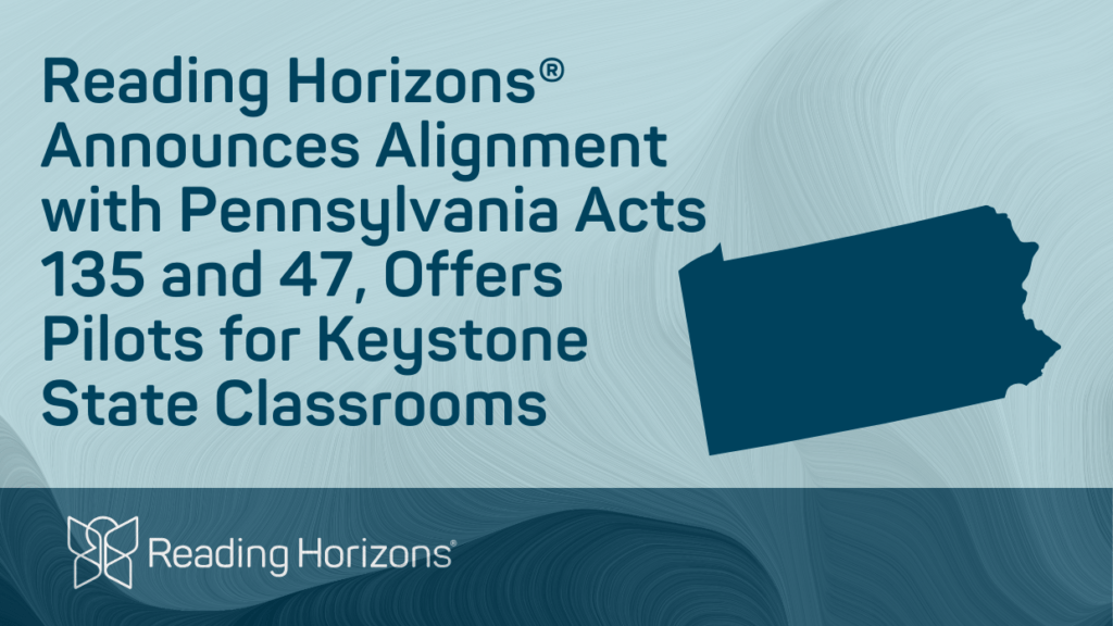 A classroom setting in Pennsylvania where a teacher and students use the Reading Horizons structured literacy program to meet Act 135 and Act 47 standards.