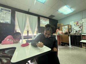 Students decoding the words